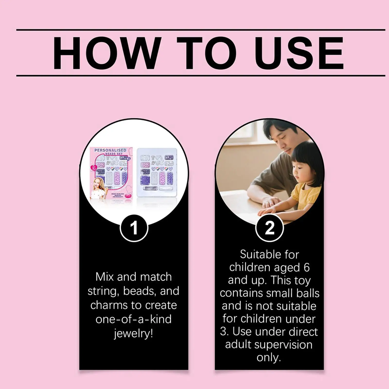 Kit braccialetto con perline Kit artigianale con braccialetto dell'amicizia con perline per adolescenti Forniture artigianali fatte a mano per bambini Festa dei bambini Viaggi di Natale