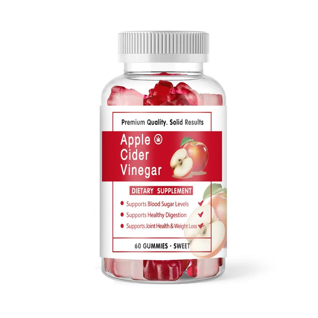 60 capsul of Apple Cider Vinegar Bear gummy supports blood sugar levels Healthy Digestion Joint Health & Weight Loss health food