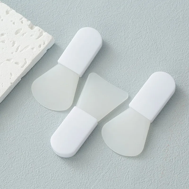 フェイスマスクやフェイシャルアプリケーターメイクアップ用のソフトシリコンマスクブラシ3本パック、フェイシャルクレンジングブラシ、ミニメイクブラシ