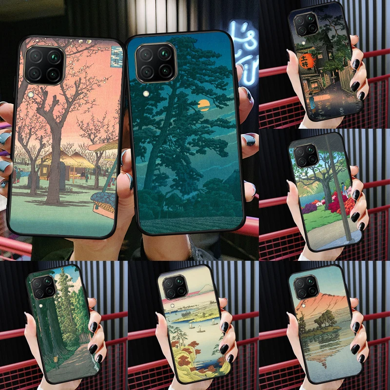 Japanese Ukiyoe For Huawei P30 P60 Pro P20 P40 Lite Nova 9 10 SE 12s 12i 11i 8i Y91 Y60 Y70 Y72 Y90 Y61 Case