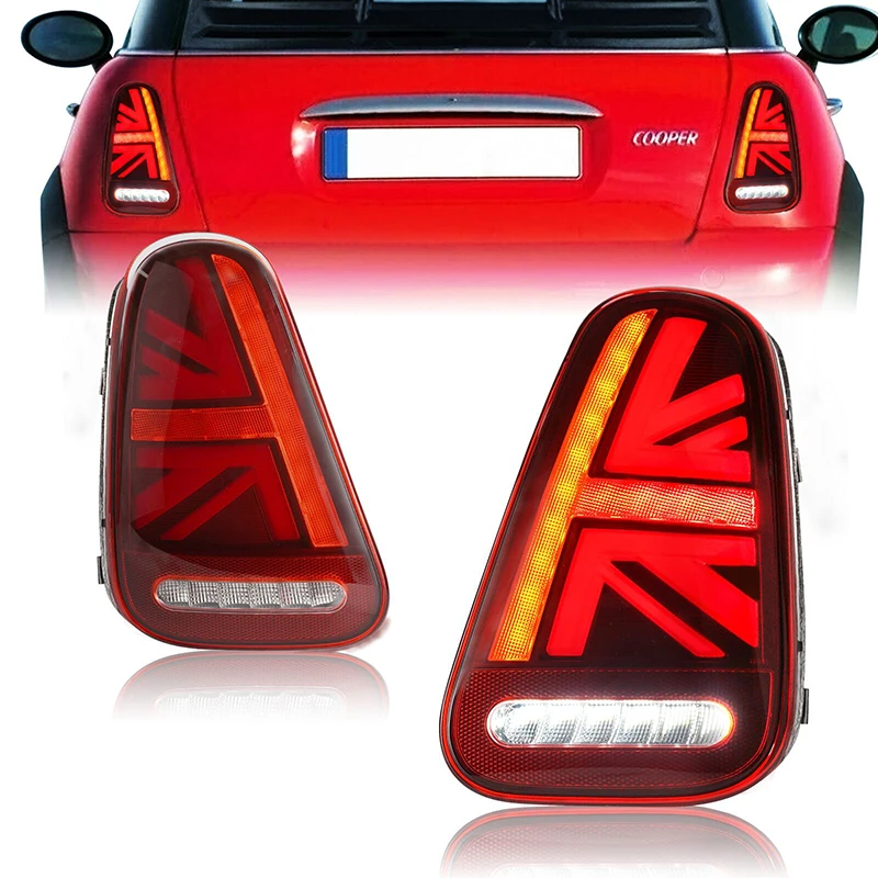 Pair Brand New Union Jack Style LED Tail Light with Brake Reverse