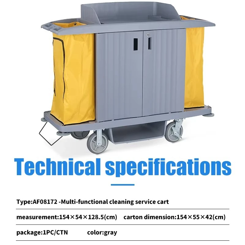 Laundry Cart Multipurpose Room Service Cart Property Cleaning Vehicle Hotel Hospital High-speed Rail Handpush Tool Trolley