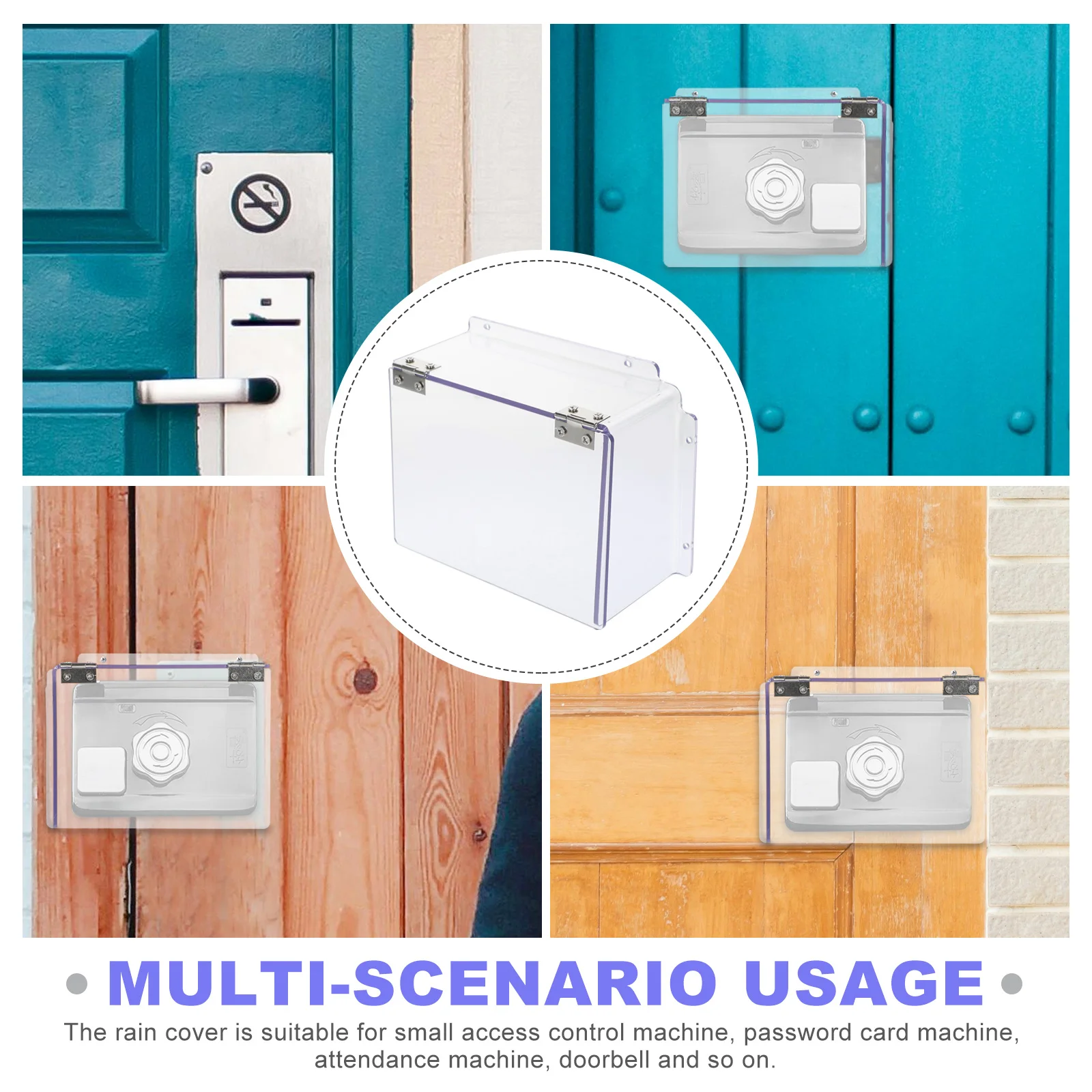 

Durable Acrylic Doorbell Protector Rainproof Cover Easy Install Extend Lifespan Practical Design Weather Resistant