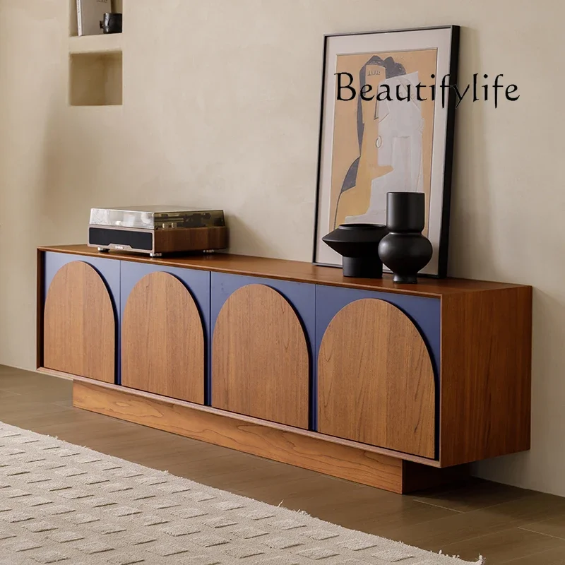 

A High Storage Blue Tv Stand Living Room Brown Luxury Walnut Wood Living Room Tv Cabinet Nordic Tall Fernsehen Tisch Furniture