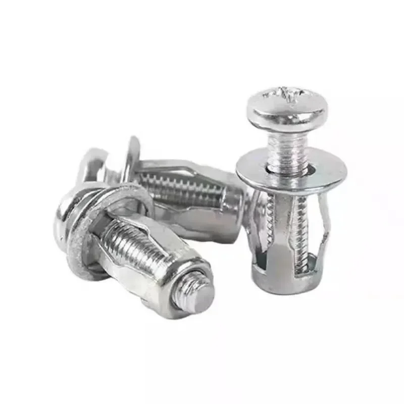 Petal Jack Rivet Nut with Matching Screws, Hollow Wall Expansion Thread Insert for Thin Metal Sheet, Iron Skin Fastener
