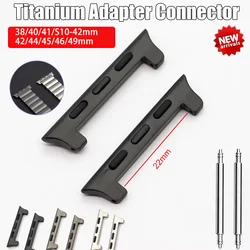 Titanium Clasp Adapter Connector for Apple Watch Band 49mm 45mm 44 41mm 42 38 40mm Pin for IWatch Ultra 10 9 8 7 6SE Accessories