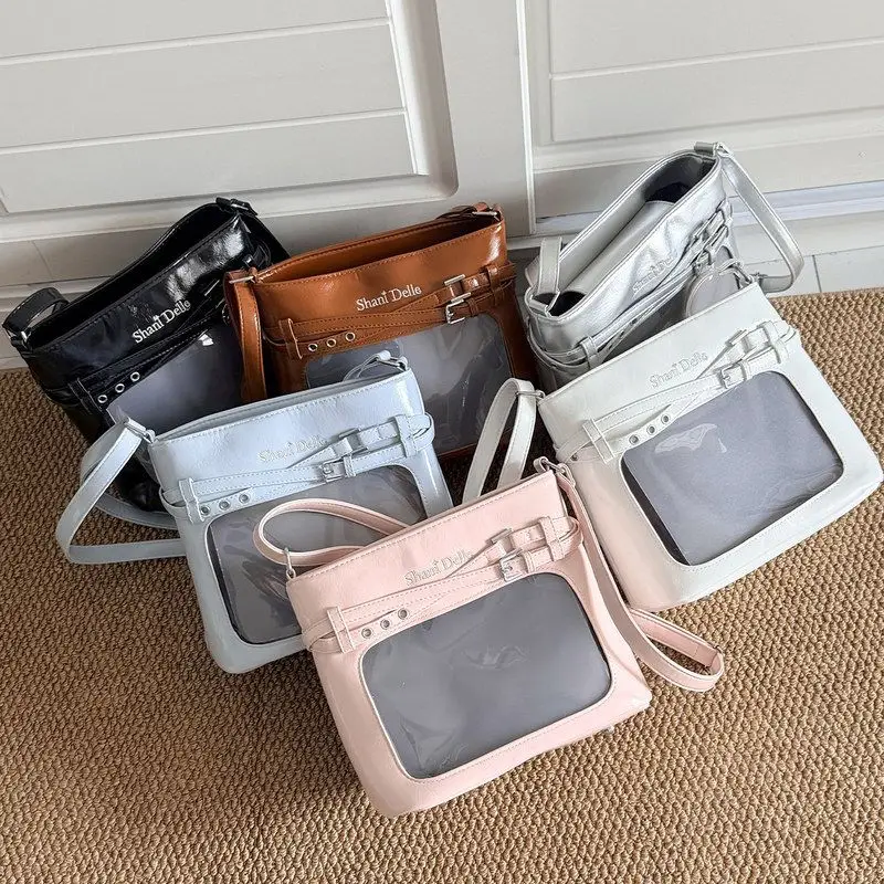 Lta Bag Two-dimensional Badge Bar 10cm Baby Bag One Shoulder Messenger Bag Women Small Food Daily  Shoulder Armpit Bags Female