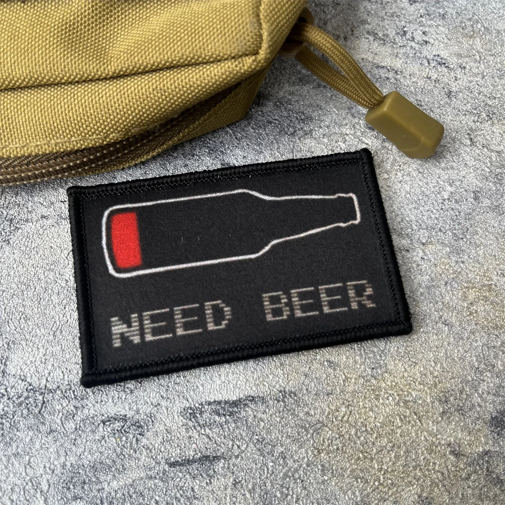 

NEED BEAR Tactical Morale Badge Military Emblem Backpack Sticker Printed Hook and Loop Patches for Clothing