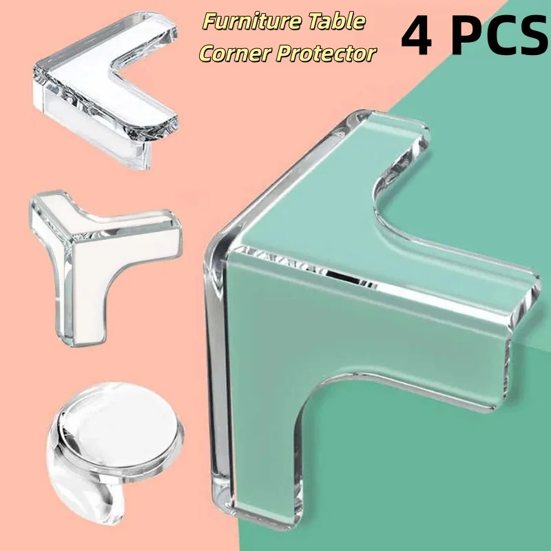 4Pcs Children Baby Safety Silicone Protector Table Corner Edge Protection Cover Children Anticollision Edge Guards