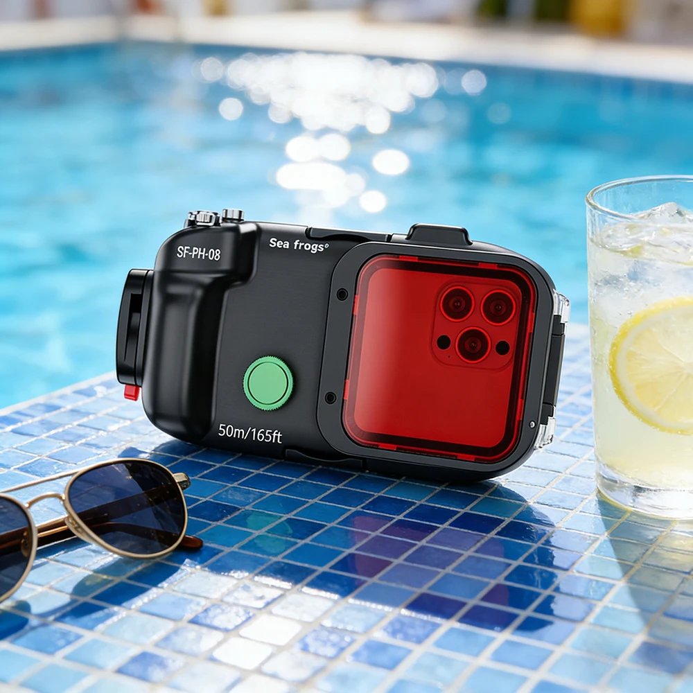 Seafrogs Snorkeling Waterproof Cell Phone Case For iPhone 17 16 15 Pro 13 14 Pro 14 Pro Max 40M Pool Photography Accessories view 6