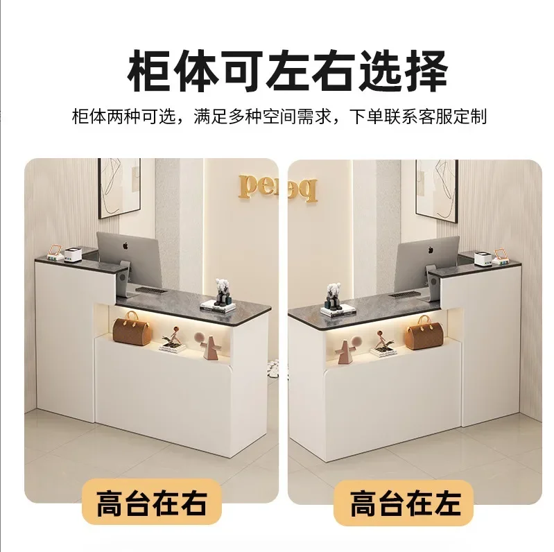 AOLIVIYA Simple Modern Cashier Counter Reception Desk For Small Stores Company Front Clothing Shop Supermarket Commercial B47168