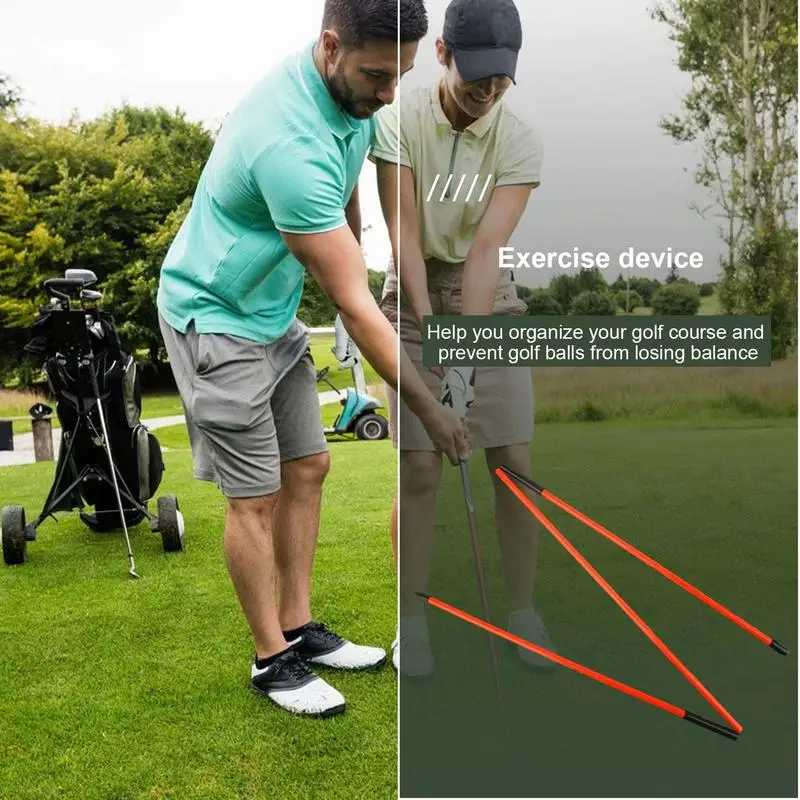 Golf Sticks Alignment Rods Foldable Golf Alignment Aid Golf Swing Trainers Fiberglass Golf Training Pole Golf Training Aid For