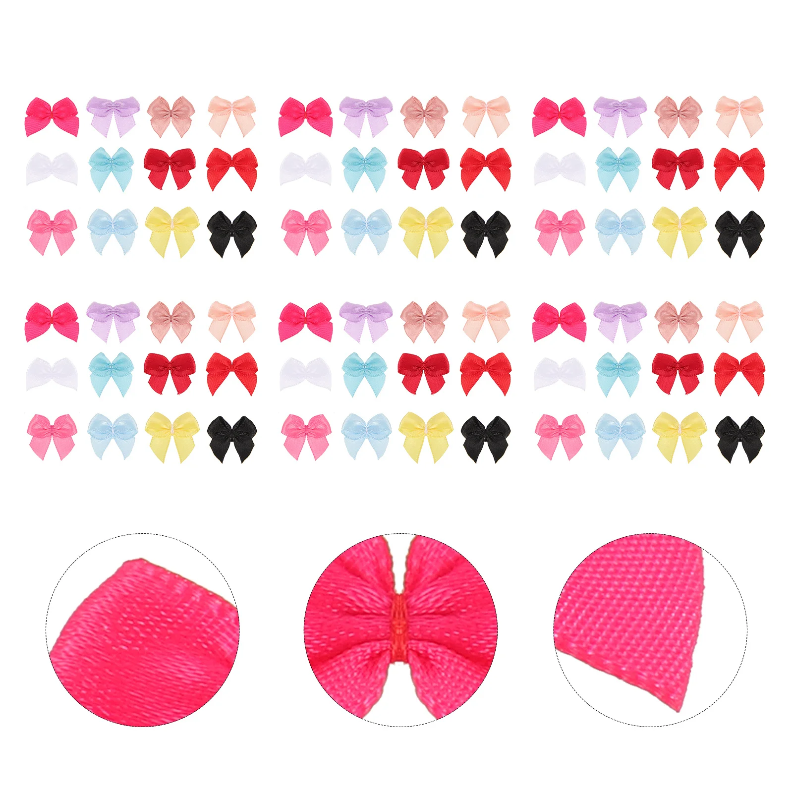 250 قطعة شريط من الساتان الصغير الانحناء DIY بها بنفسك الاكسسوارات الحرفية البوليستر ديكور هدايا الحفلات الملابس زين Bowknot الصغيرة #1