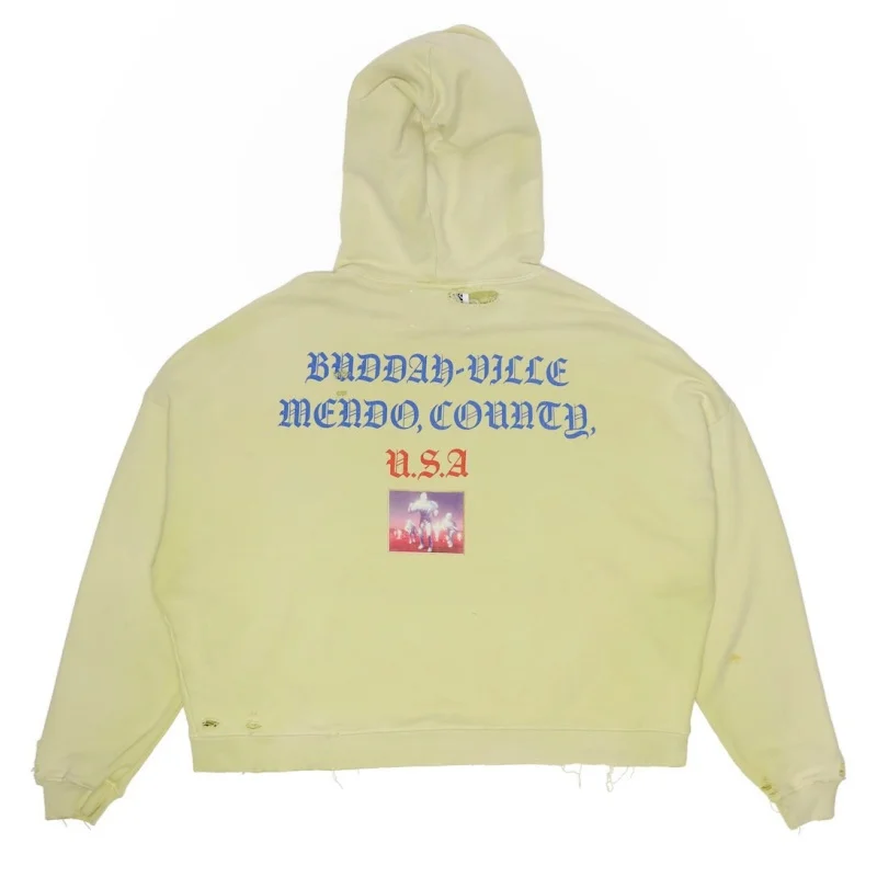Oversized Hollywood Print Hoodie Vintage Distressed Men's Autumn Winter Sweatshirt New streetwear