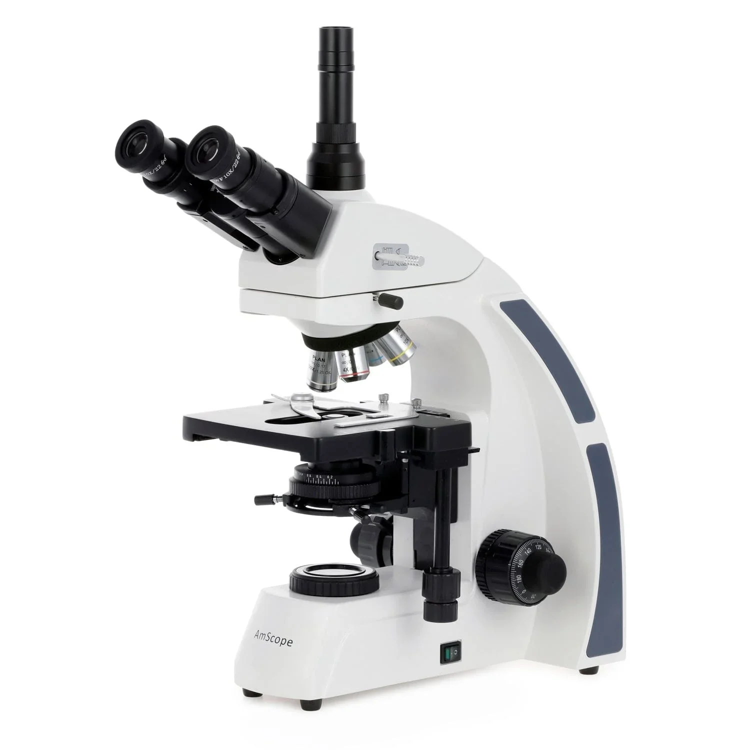 AmScope T570 سلسلة خطة Kohler مختبر البحوث الصف مجهر مركب ثلاثي العينيات 40X-3000X التكبير