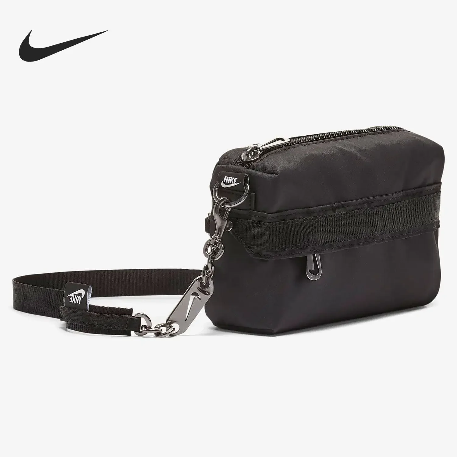 Nike Men Women Leisure Sports Shoulder Bag Large Capacity Wear Resistant Outdoor Fitness Handbag CW9304-010
