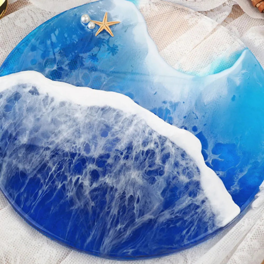 Silica Gel Durable Mold For DIY Coaster Making With Flexible Silicone Round Coaster Silicone Tray