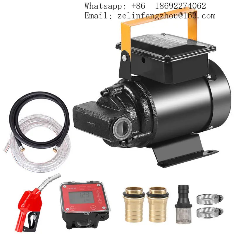 CAVITT 12V 24V DC Electric Gear Oil Transfer Pump 550W Self Priming Diesel Pump Kit Set Nozzle Hydraulic Vegetable Oil