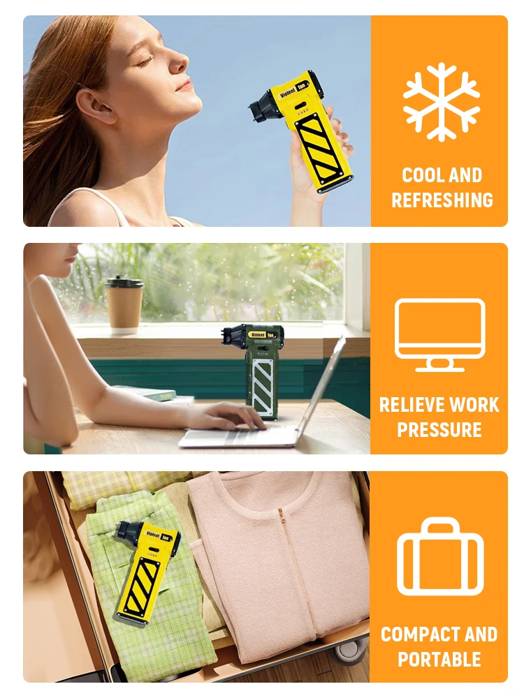 Air Blower 8000mAh 110000RPM Turbo Jet Fan Super Power Brushless Motor Adjustable Speed Mini Blower With Safety Hammer For Car