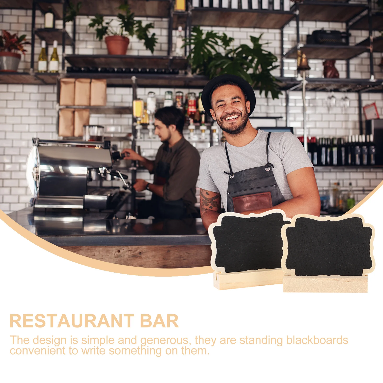 10 قطعة سبورة خشبية صغيرة سبورة سميكة لحفلات الزفاف علامات الجدول ملاحظات الغذاء قابلة لإعادة الاستخدام ديكور المنزل