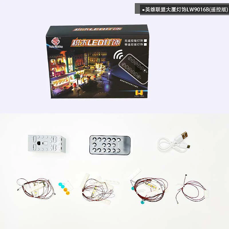 DIY RC LED Light Kit For LEGO 76166 Avengers Tower Battle   (Only LED Light,Without Blocks Model)