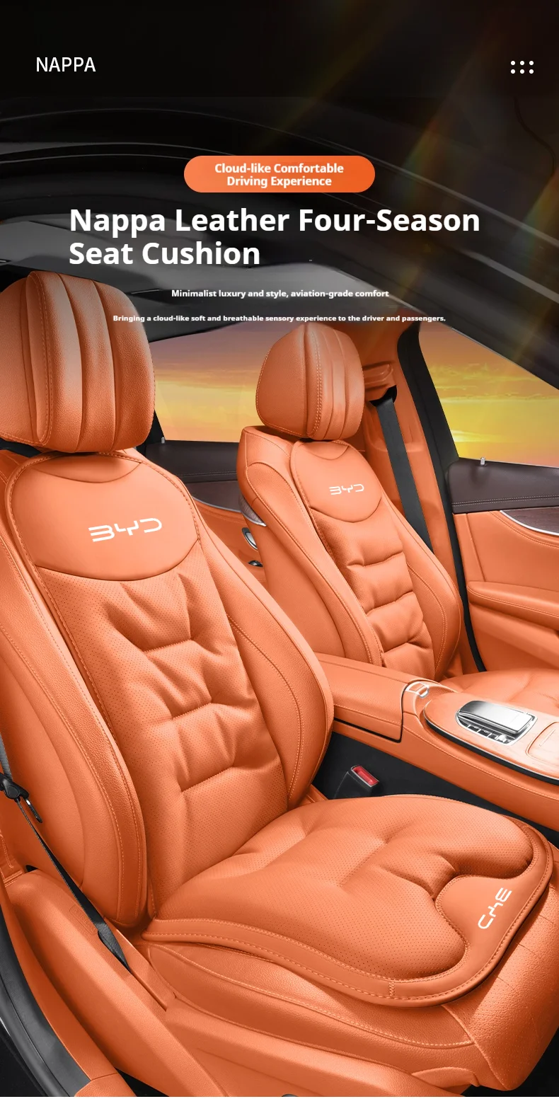 Für BYD Ato 3 Fafengtang F3 E6 Yuan Song Plus EV F0 Qinhan Dolphin S6 Autositz-Rückenlehnenkissenbezug Leder-Sitzschutzpolster – Detail 1