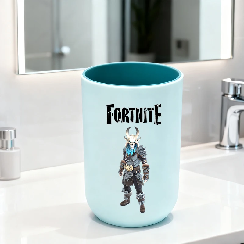 FORTNITED 물컵 칫솔 컵 소년 소녀 만화 애니메이션 구강 세척제 컵 어린이 물컵 생일 크리스마스 홈 선물