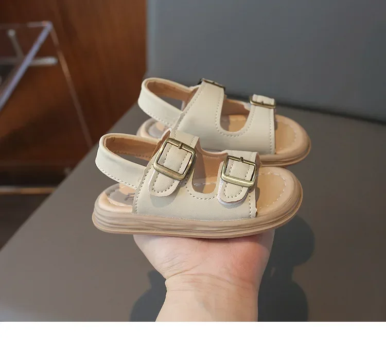 2024 Children Sandals for Girls and Boys Summer New Fashionable Korean Style Comfortable Soft Sole Casual Cute Baby Beach Shoes