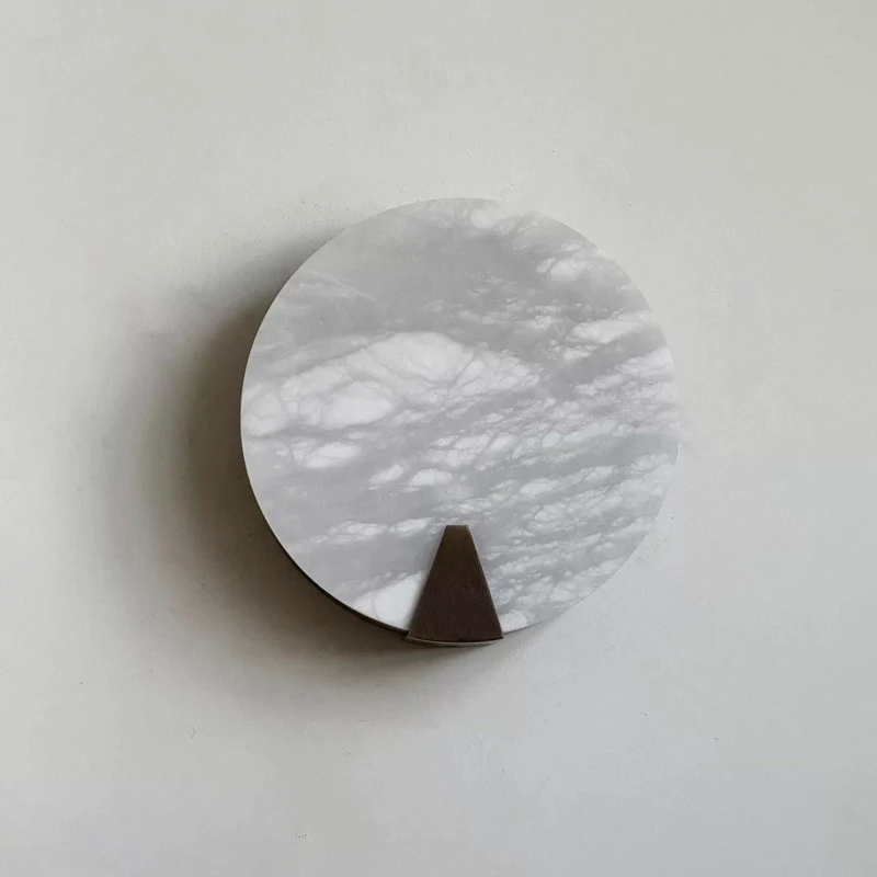 Modern Light Luxury Natural Alabaster Wall Sconce Wabi-sabi Decor Light for Living Room Background