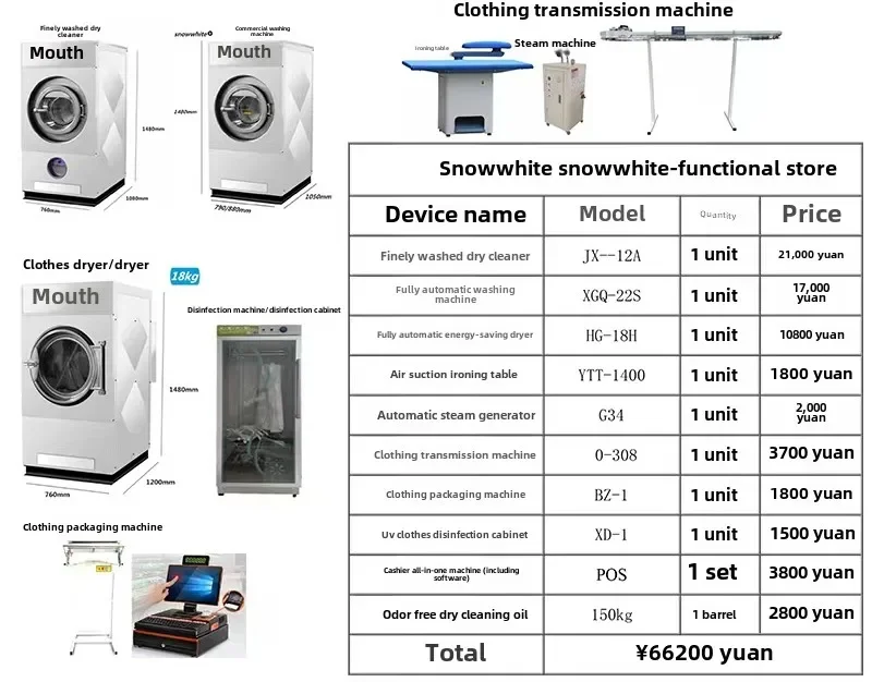 SGF Dry Cleaner Full Equipment Dry Cleaner Commercial Washing Machine