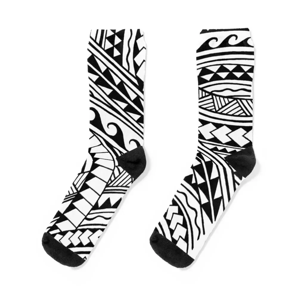 

Hand drawn polynesian tribal Socks FASHION shoes Socks Ladies Men's