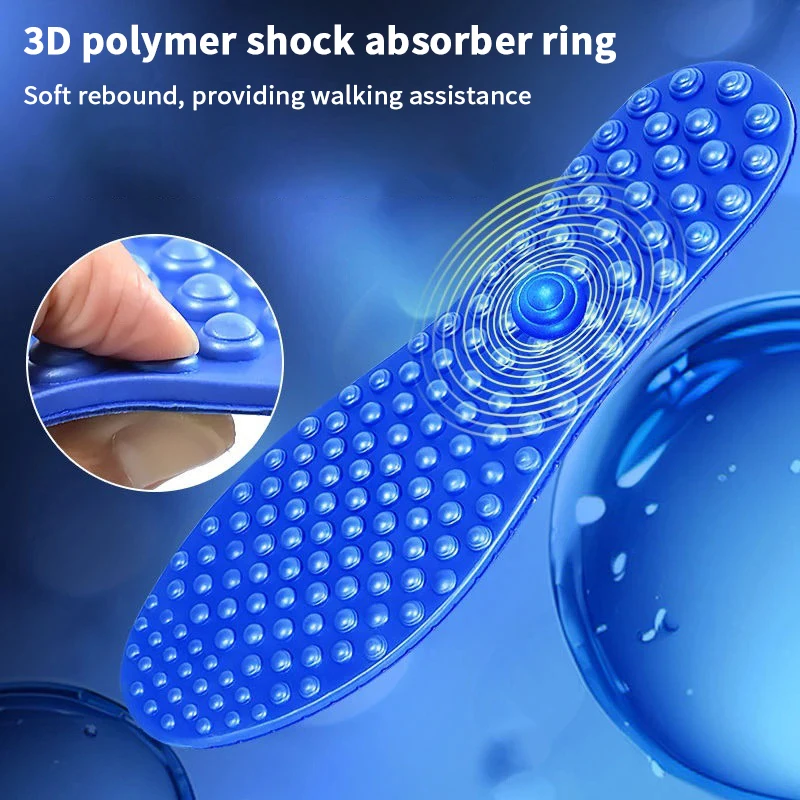 نعال داخلية ناعمة للرياضة والأحذية الكاجوال، لوح تدليك ضغط الإصبع، أحذية للرجال والنساء، تعب القدم القتالية، زوج واحد #4