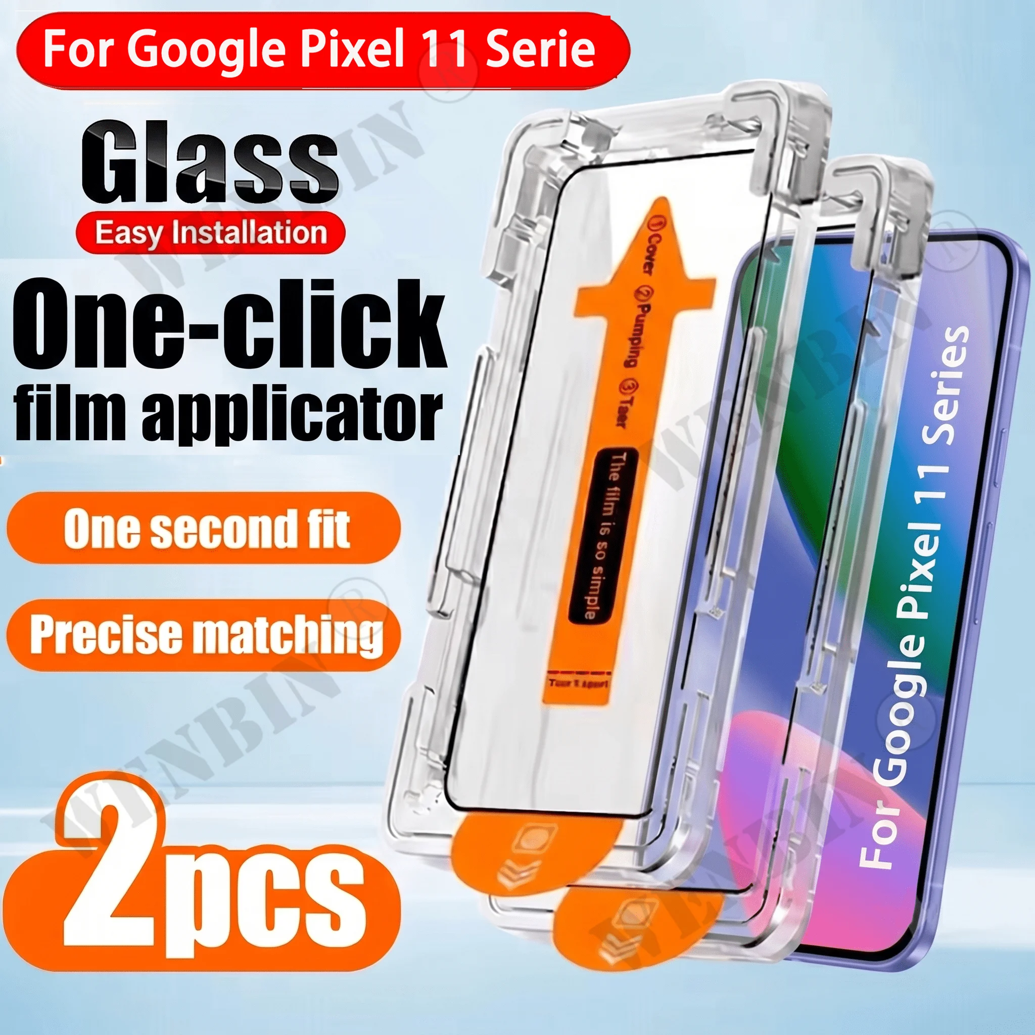 2 Stück Displayschutzfolie für Google Pixel 11 Pro/10 Pro 11 Pro XL 9 Pro Fingerabdruck-Entsperrung Panzerglas