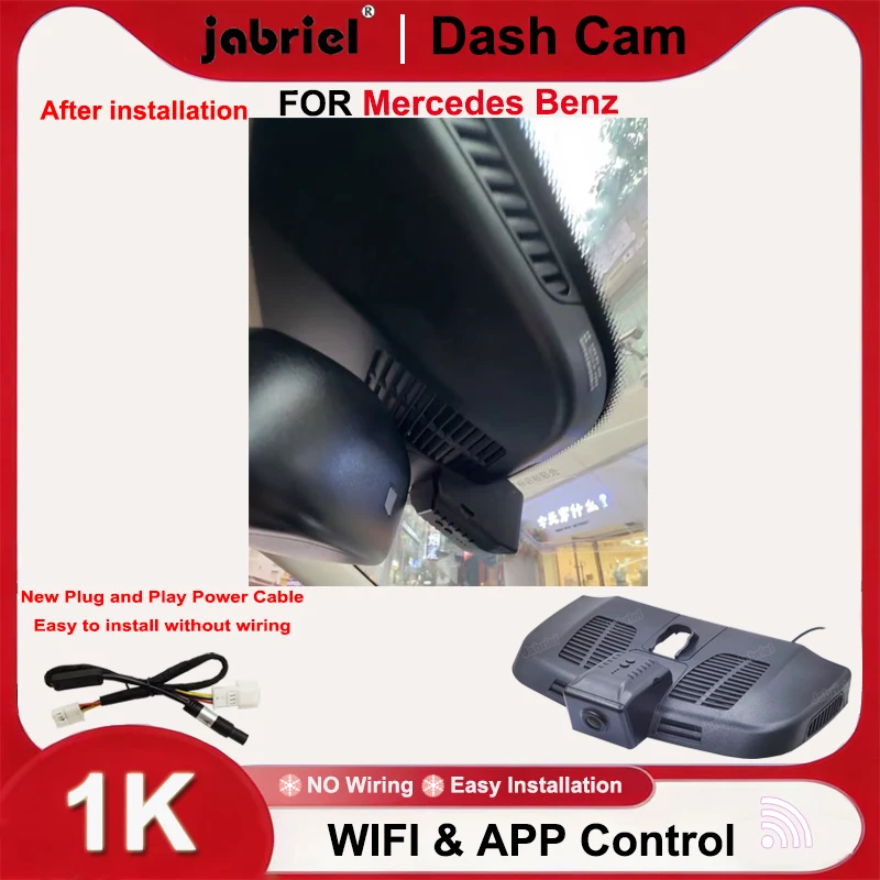 Jabriel 1080P Plug and Play Car DVR for Mercedes Benz V Class w447 v200d v220d v250 v250d v300d EQV METRIS Marco Polo 2014-2021
