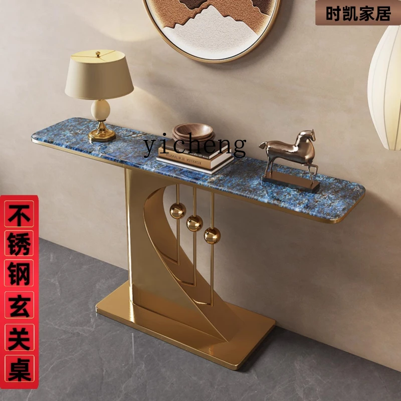 

XL stainless steel light luxury entrance table simple modern wall entrance cabinet new Chinese entrance table