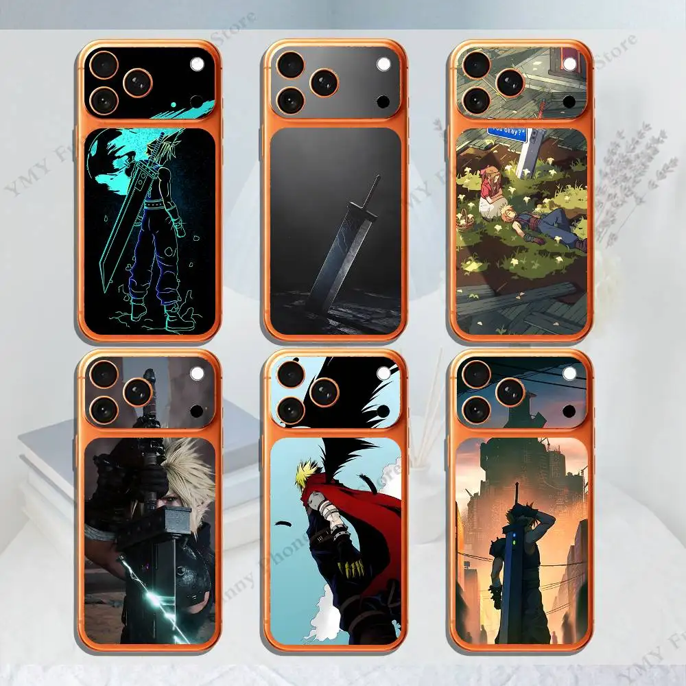 F-Final Cloud Strife F-Fantasy 7 For Iphone 17 Pro ProMax Back Protective Decorative Sticker Back Cover