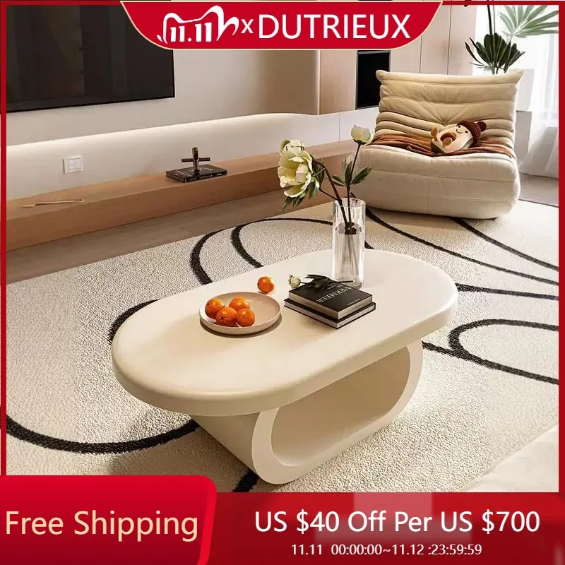 

Милый расслабляющий приставной столик белого крема, современные вечерние мероприятия, эстетический салон, журнальный столик, ресторан Meubles, компактная мебель