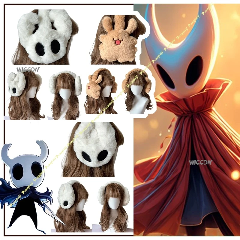 

Костюм для косплея из игры Hollow Knight: Silksong — костюм рыцаря Хорнета, плюшевые наушники, белый, зимний, теплый, подарок на День святого Валентина для девочек и мальчиков