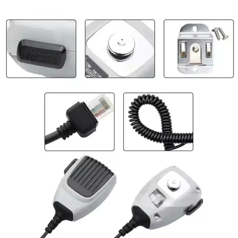 New HM-148G Handheld PTT Microphone for Car Radios Heavy Duty Omni-Directional IC-F121 ICF5061D ICF6061D ICF1721 IC-F1821