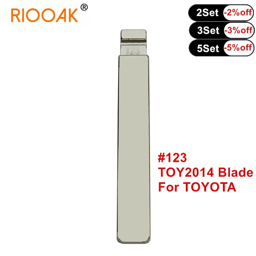 10 szt. Metalowy Blank nieobcięty składany ostrze klucza pilota zdalnego sterowania zamiennik #123 TOY2014 do nowych modeli TOYOTA COROLLA LEVIN