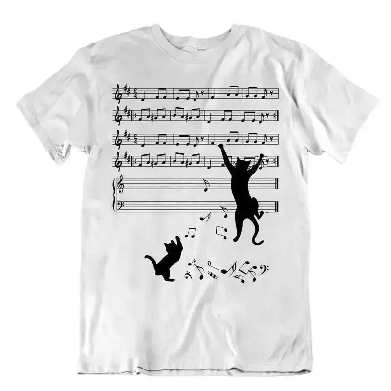 A Collapse Of Music Notes T Shirt Cats Dance Tshirt Funny Comic Tee