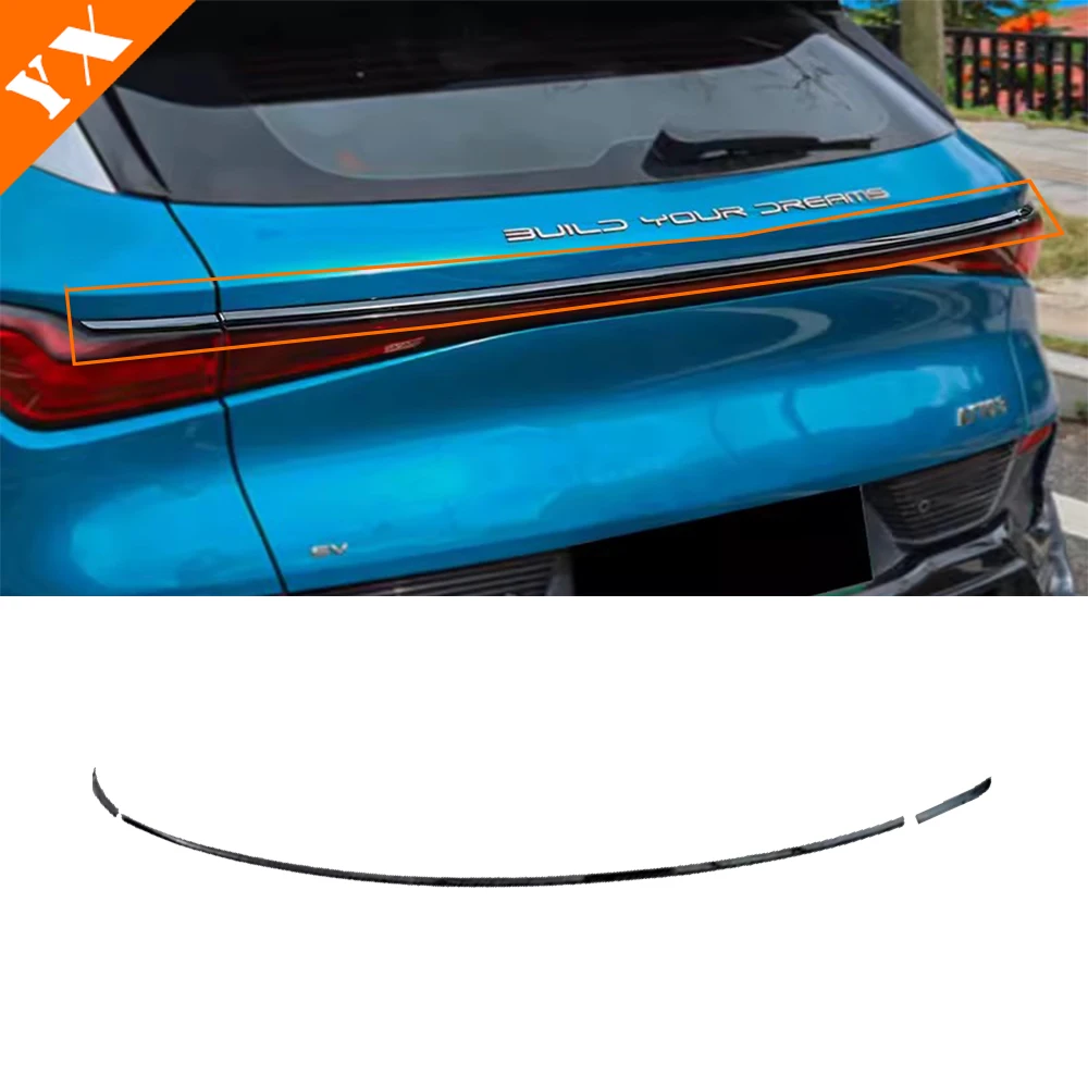 

For BYD ATTO 3 Yuan Plus Accessories 2022-2023 Stainless Black Rear Trunk Lid Cover Trim Tail Gate Car Styling Trim Strip