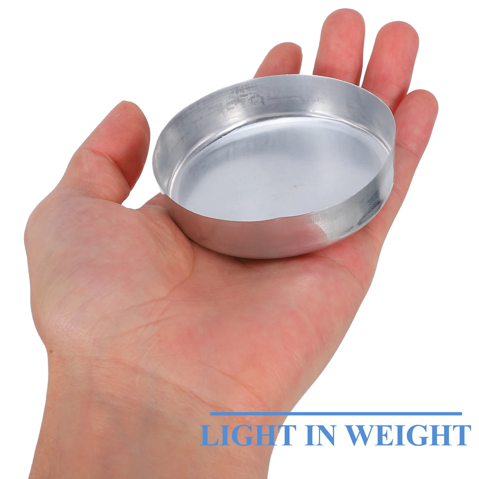 10Pcs Laboratory Weighing Plates Aluminum Flat Bottom 70ml Weighing Dishes Durable Chemistry Weigh Boats Weigh Boats