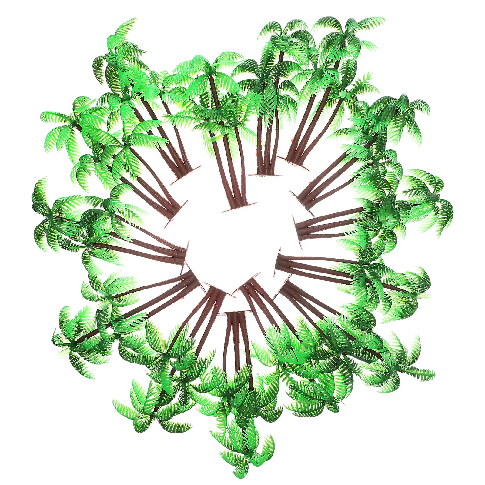 

15Pcs Coconut Plastic Palm Tree Cake Toppers Tropical Cake Decorations Luau Birthday Party Beach Mini Palm Tree Accessories