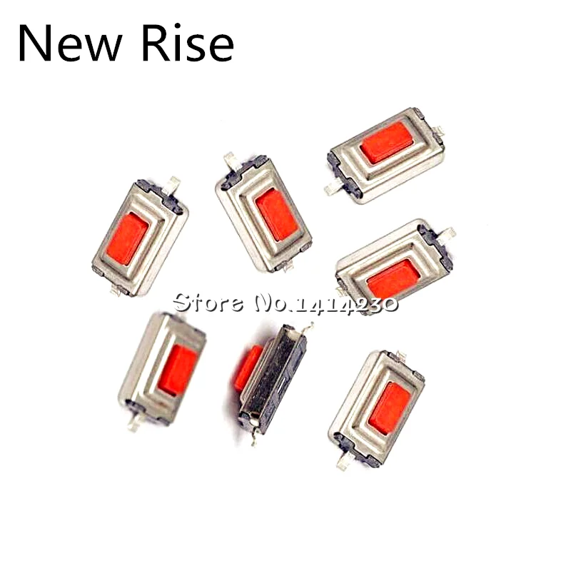 100Pcs High Quality 3*6*2.5mm 3*6*2.5H 3x6x2.5mm SMD Red push button switch microswitch Tact Switch