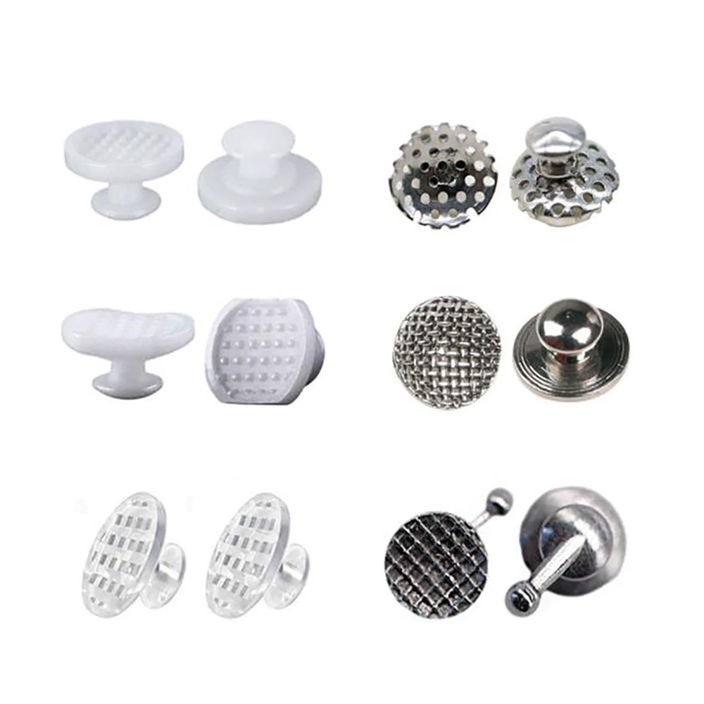 10pcs/bag Orthodontics Lingual Buttons Hook Metal Clear Ceramic Material Composite Dental Materials Orthodontia Accessories