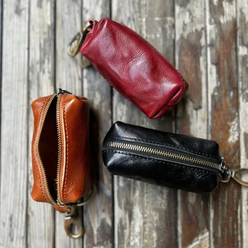 First Layer Cowhide Key Case Storage Bag Multifunctional Small Bag Car Key Holder Key Bag