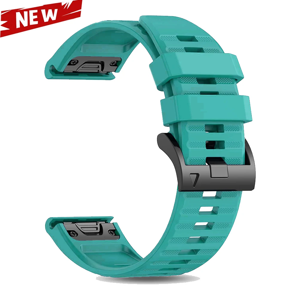 QuickFit 22 26 mm Silikon-Uhrenarmband für Garmin Fenix 6 6X 7 7X 5 5X Plus Epix Pro Enduro 3 Forerunner 970 965 Fenix8 Sportarmband