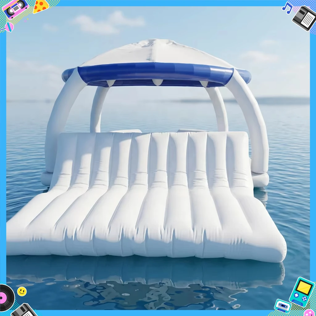 Inflatable Water Lounger Double Pool Float Sofa Bed Portable Sun Rest Chair For Swimming Pool Garden