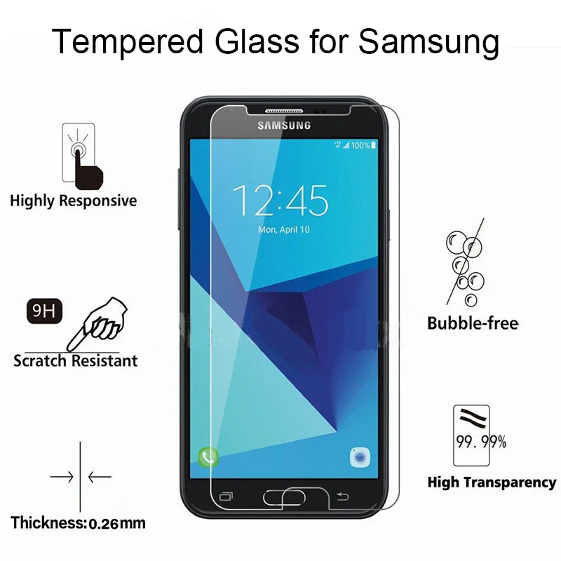 1/2 Uds 9H HD Protector de pantalla para Samsung Galaxy S7 S6 S5 S4 Mini vidrio templado duro templado templado templado templado en Galaxy S3 Neo